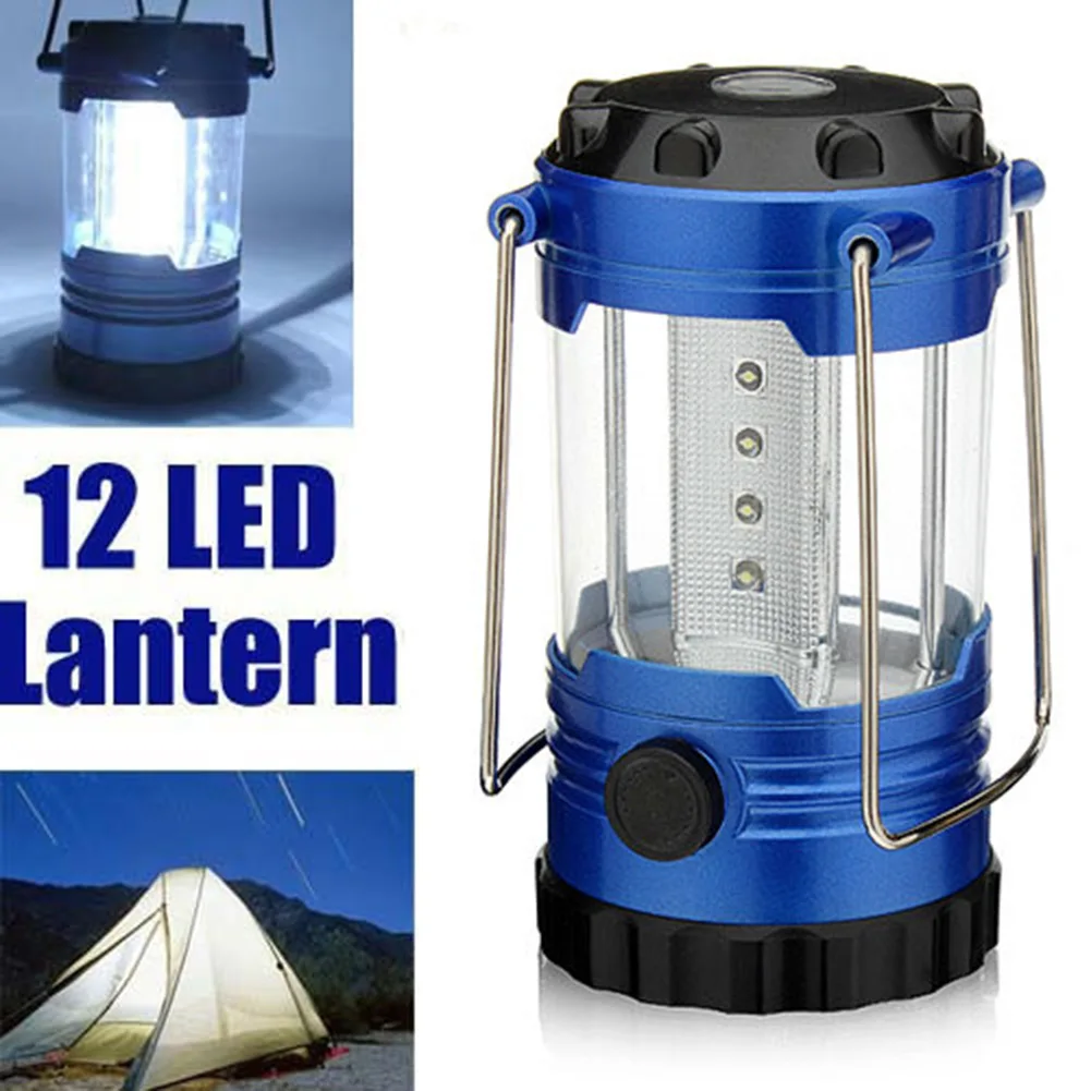 New 12 LED Outdoor Portable Adjustable Brightness Tents Lamp Camping Hiking Tent Lamp Lantern Emergency Light With