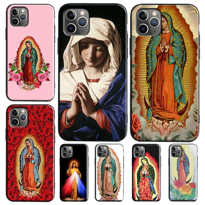 Virgen de Guadalupe Case For iPhone 11 12 Pro Max 5S 6S 7 8 Plus X XR XS Max SE 2020 Soft TPU Coque Virgen de Guadalupe Case For iPhone 11 12 Pro Max 5S 6S 7 8 Plus X XR XS Max SE 2020 Soft TPU Coque