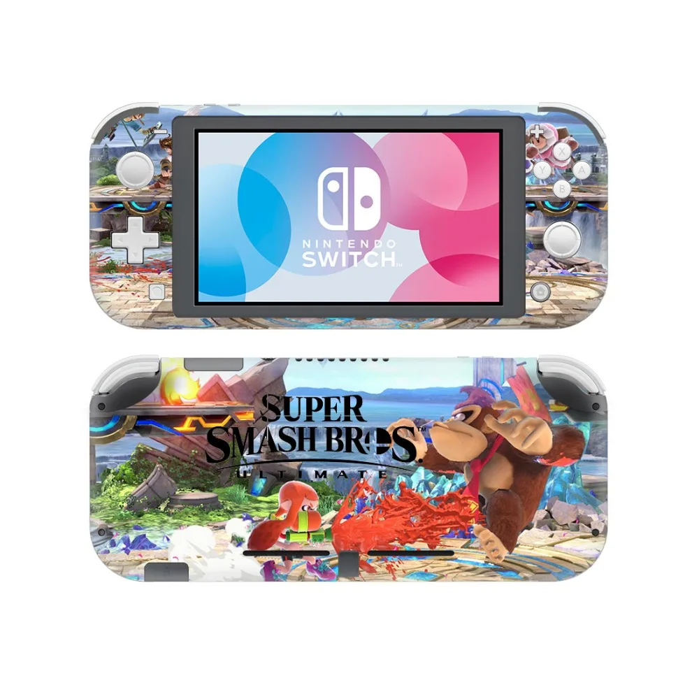 Наклейка Super Smash Bro'S из кожи для консоли nintendo Switch Lite Joy-Con, защитная виниловая наклейка выключатель Lite, аксессуары