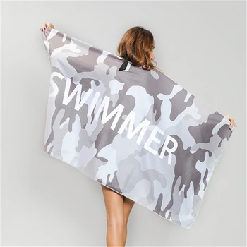 

Off-White Camouflage Sport Bath Towel Microfiber Beach Towels For Adults Summer Swimming Towels Bathroom Blanket Toalla De Playa