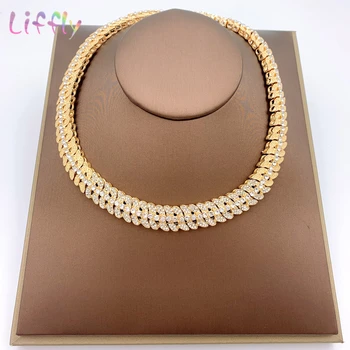 

Indian Fashion Jewelry Sets Party charm Women Wave Necklace Bracelet Wedding Bridal Earrings Ring Crystal Jewelry Accessories