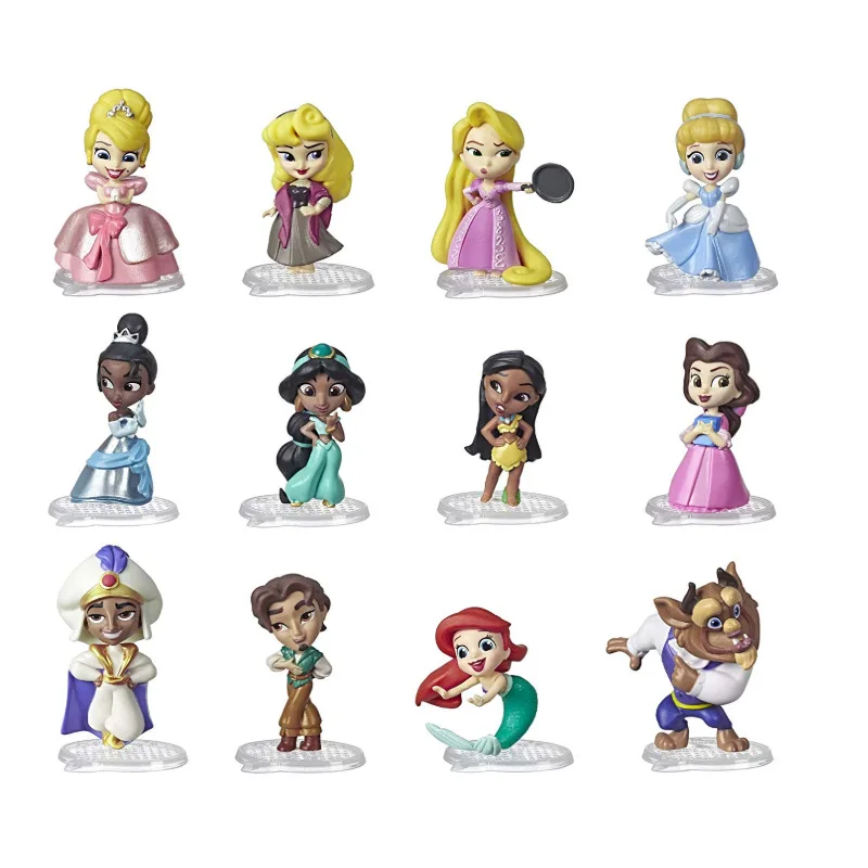 Hasbro Doll Action Figure Blind Box Toys for Children Disney Princess Comics Mermaid Collectibles 5cm