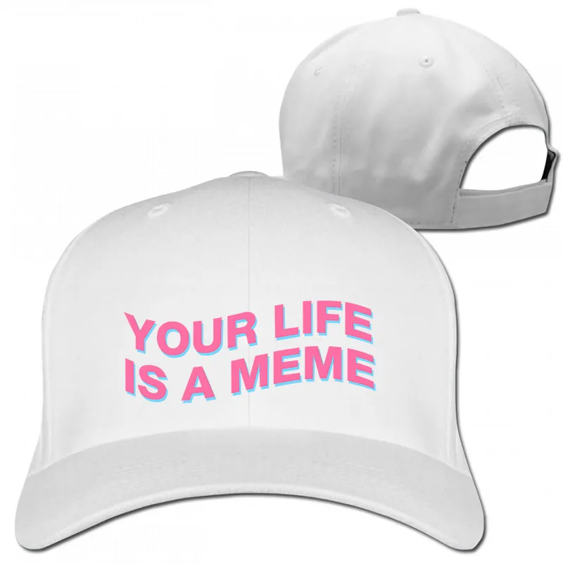 Ваша жизнь является мемом tumblr instagram tumblr эстетика vaporwave бейсболка для мужчин и женщин Кепка водителя грузовика Регулируемая Кепка - Цвет: 1-White