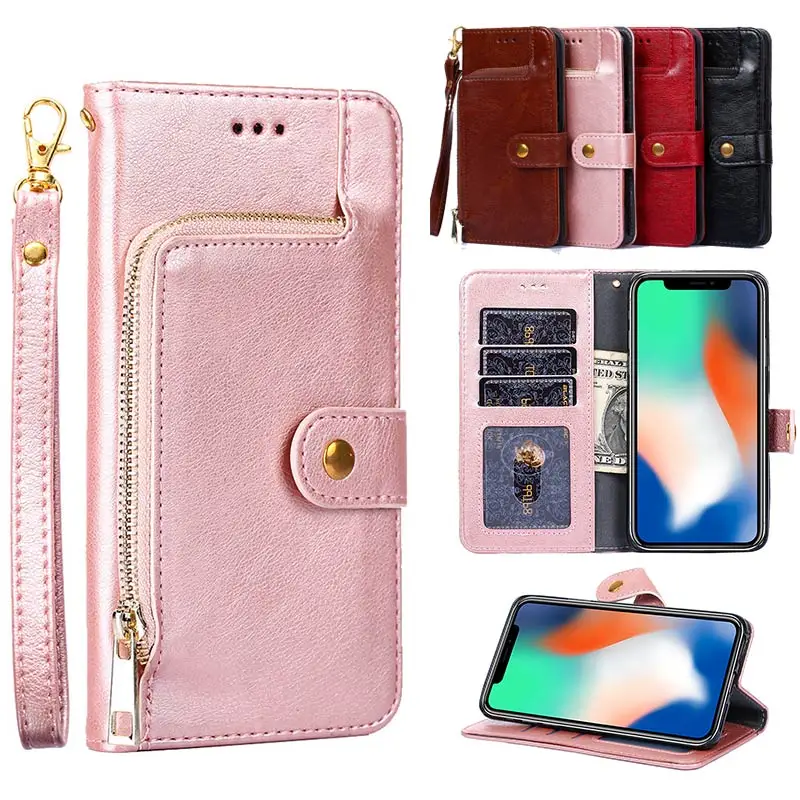 Кожаный чехол на молнии для samsung Galaxy J2, J3,, J5, J7, Neo,, Prime ...