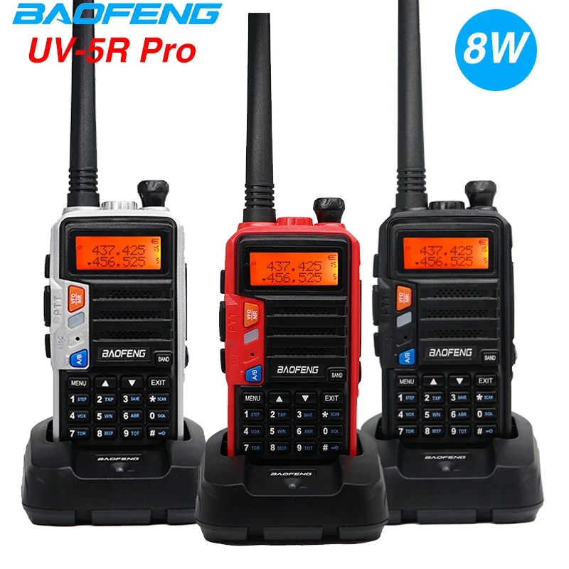 Обновленная портативная рация Baofeng UV 5R Pro 8 Вт высокомощная двухсторонняя