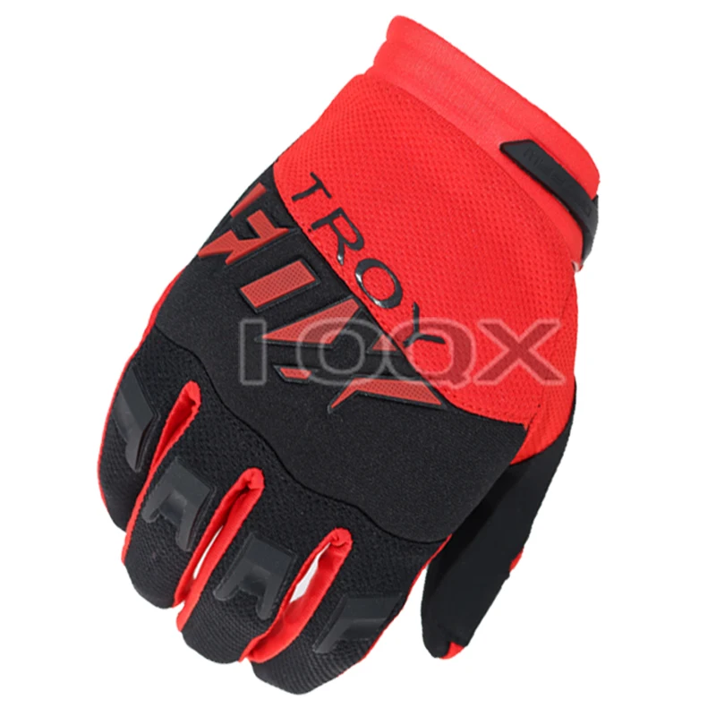 Troy Fox Motocross Motorbike Downhill MX MTB Dirt Bike Offroad Black Red Gloves Air Mesh Cycling Race Racing | Автомобили и