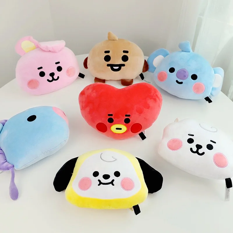 

22cm Cartoon Animal Bangtan Boy Plush Toy KPOP Star Group Soft Stuffed Pillow Dolls Cute Neck Pillow Toy New Year Gift