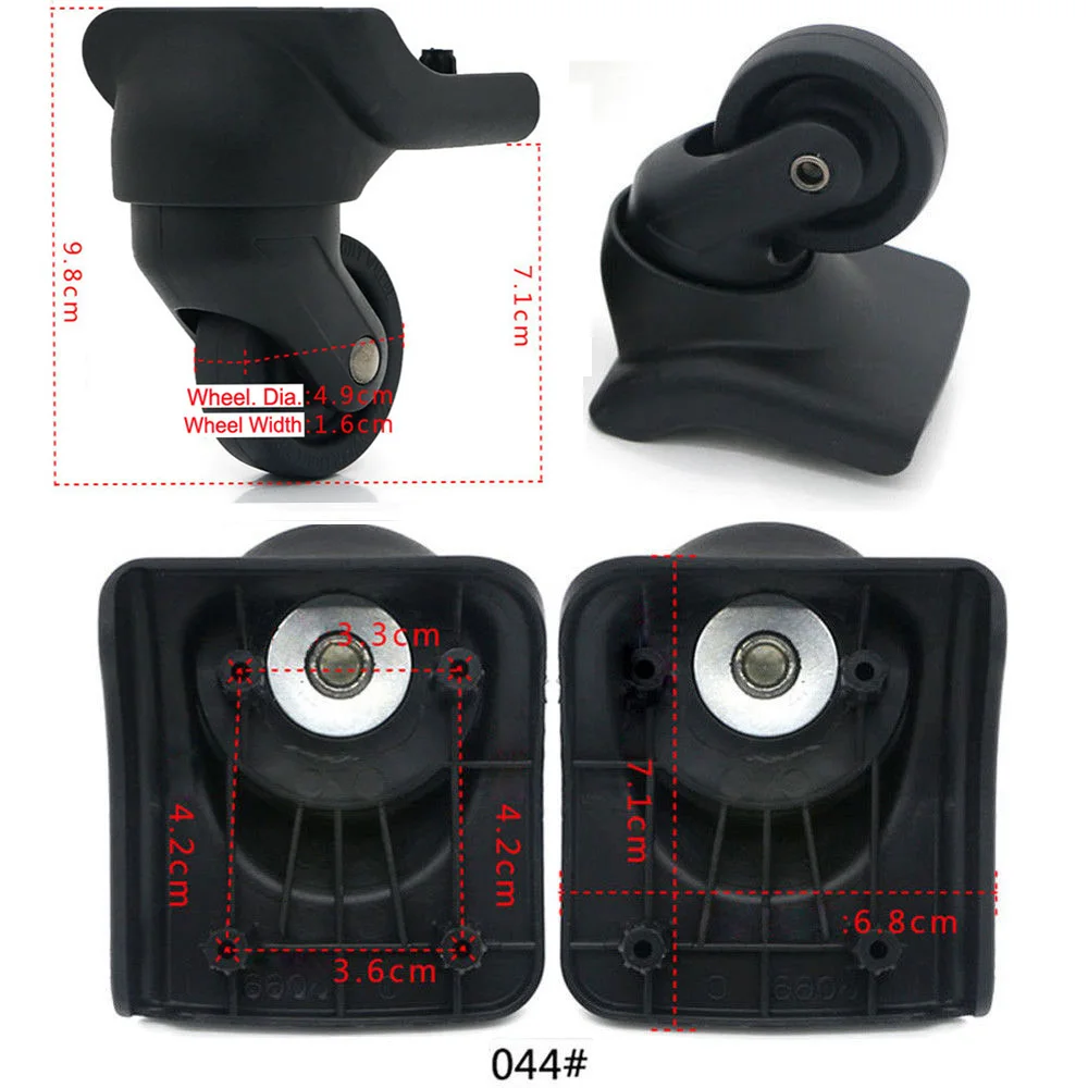 Comprar 1 par GUGULUZA reemplazo rueda de equipaje reparación maleta bolsa piezas ruedas giratorias ruedas de viaje caja de aduanas W044 W072 W073
