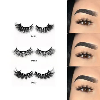 

3D Mink Eyelashes private label box natural long 100% hand made false eyelashes full strip lashes makeup false eyelash