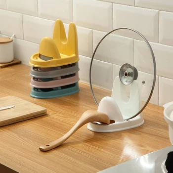 

5Pcs Household Soup Holder Multi-Purpose PP Kitchen Pot Pan Lid Hanger Block Tools Racks Kitchen Organizer