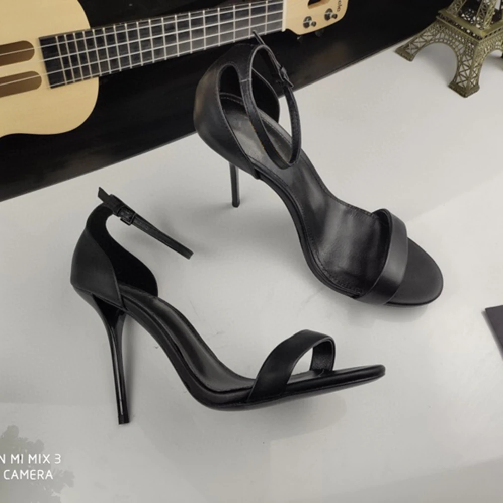 Luxury Brand Women's Sandals Open Toe Thin Heels Pumps For Summer Shoes Genuine Leather Original Quality | Обувь