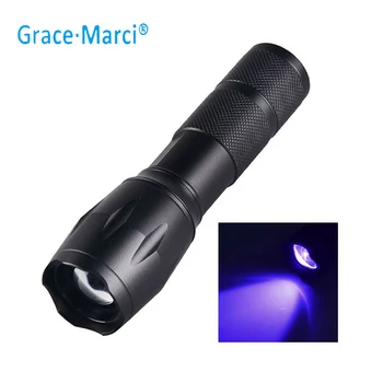 

GM 395nm UV Light 3W Led UV Flashlight Zoom Adjustable Mini UV Torch Light Use 18650 For Pet Urine Detector UV Flashlight