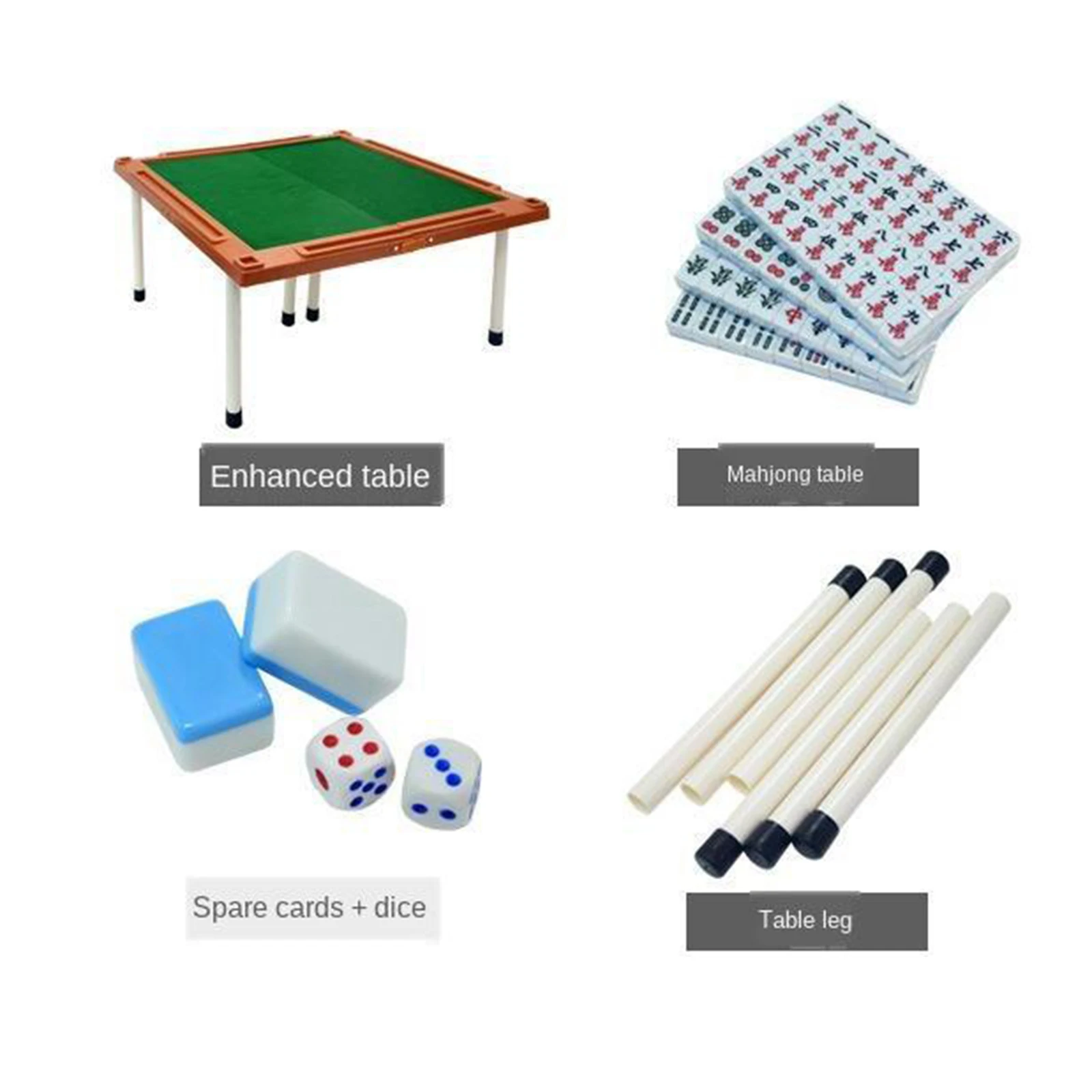 Mini Mahjong Portable Travel Board Game Chinese Mahjong Set With Foldable Table