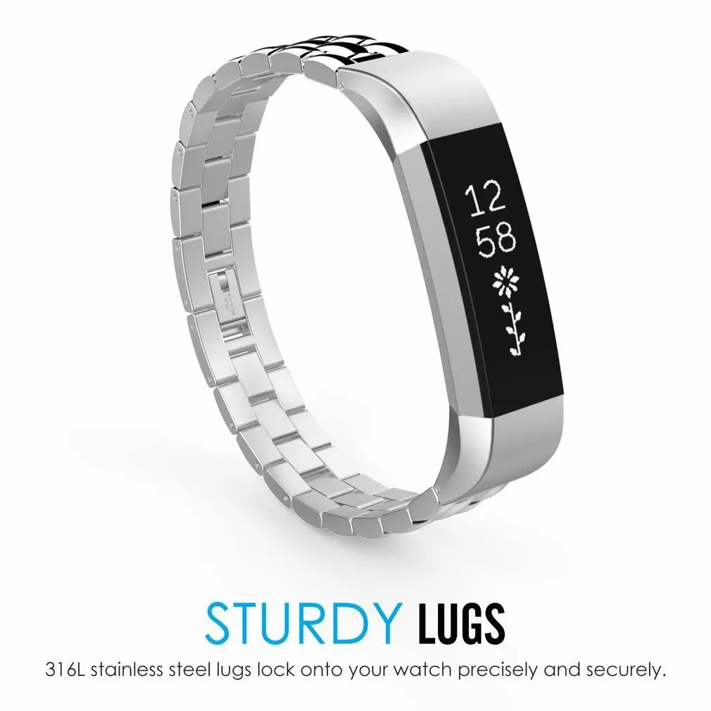 Регулируемый ремешок из нержавеющей стали для Fitbit Alta charger 2 маленький стальной ремешок из трех бусин легко установить