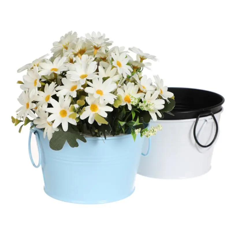 Tinplate Buckets Pails Candy Boxes Plant Flower Pots Wedding Supply Home Decoration Craft Desktop Storage Organizer | Дом и сад