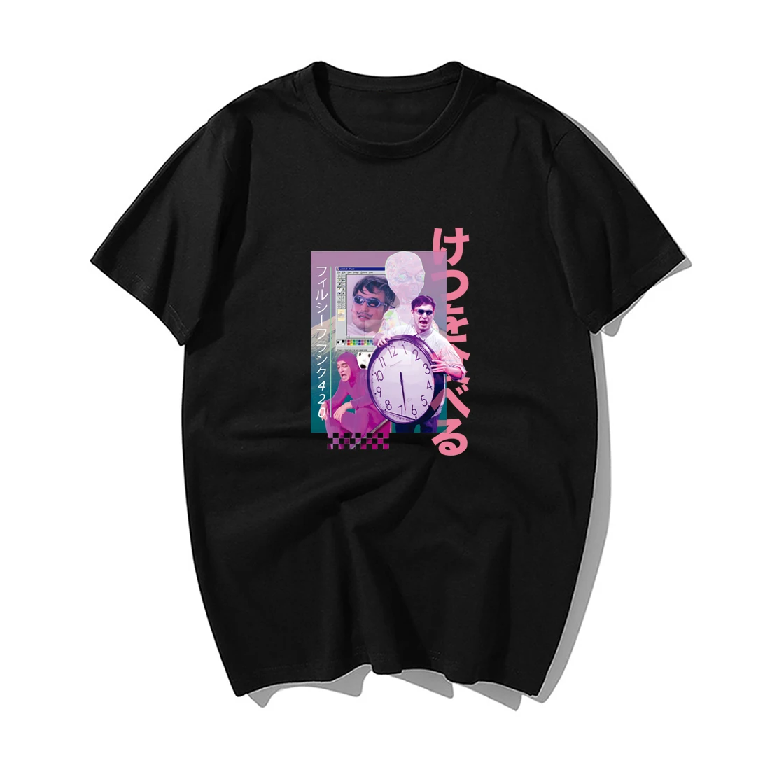 Vaporwave грязный Франк Футболка мужская Ретро Классический музыкальный принт футболка мужская мода лето хлопок хип хоп топы Harajuku уличная одежда