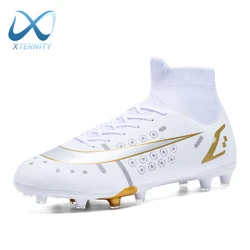 High Quality Professional Soccer Shoes Men's Ultralight Long Spikes Boys Training Football Boots Teenager Non-Slip Soccer Cleats