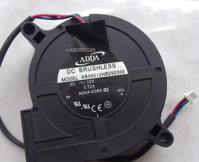 Для ADDA AB06012HB250300 6025 6 см 12v 0.22a Вентилятор проектора Вентилятор охлаждения