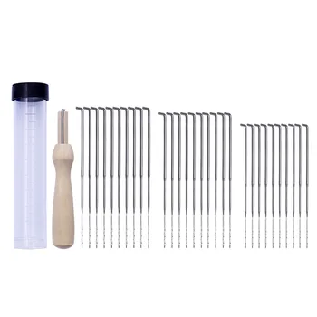 

Felting Needles + Handle Wood Felt Tool, Felt Needle Tool, Felting Starter Kit, for DIY Toys Craft DIY01