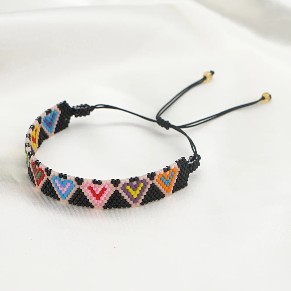 

YASTYT Heart Bracelet For Girl Pulsera Femme Handmade Woven Jewelry Miyuki Bead Women Bracelets Valentine's Gift