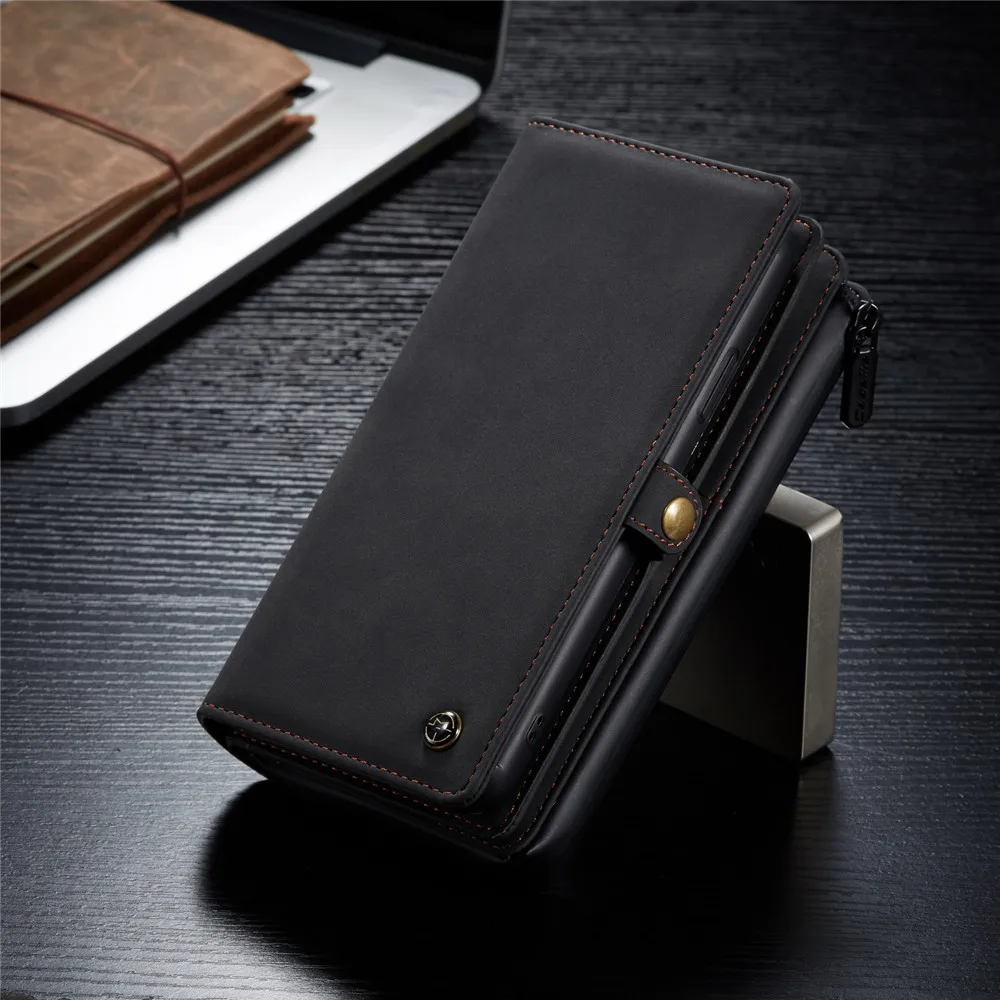 13 pro max cases Luxury Zipper Magnet Wallet Case For iPhone 12 13 Mini 7 8 11 Pro XS Max X XR SE 2020 Flip Leather Card Removable Phone Cover iphone 13 pro max case clear