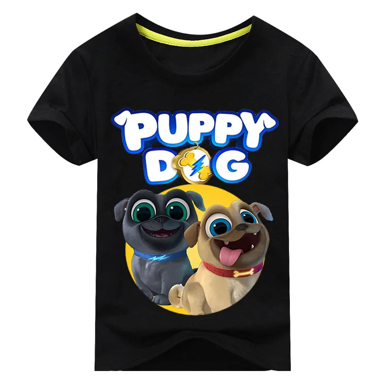 Коллекция года, летняя футболка с принтом щенка и собаки, топы для мальчиков и девочек детская футболка с круглым вырезом Футболка для маленьких мальчиков и девочек - Цвет: A