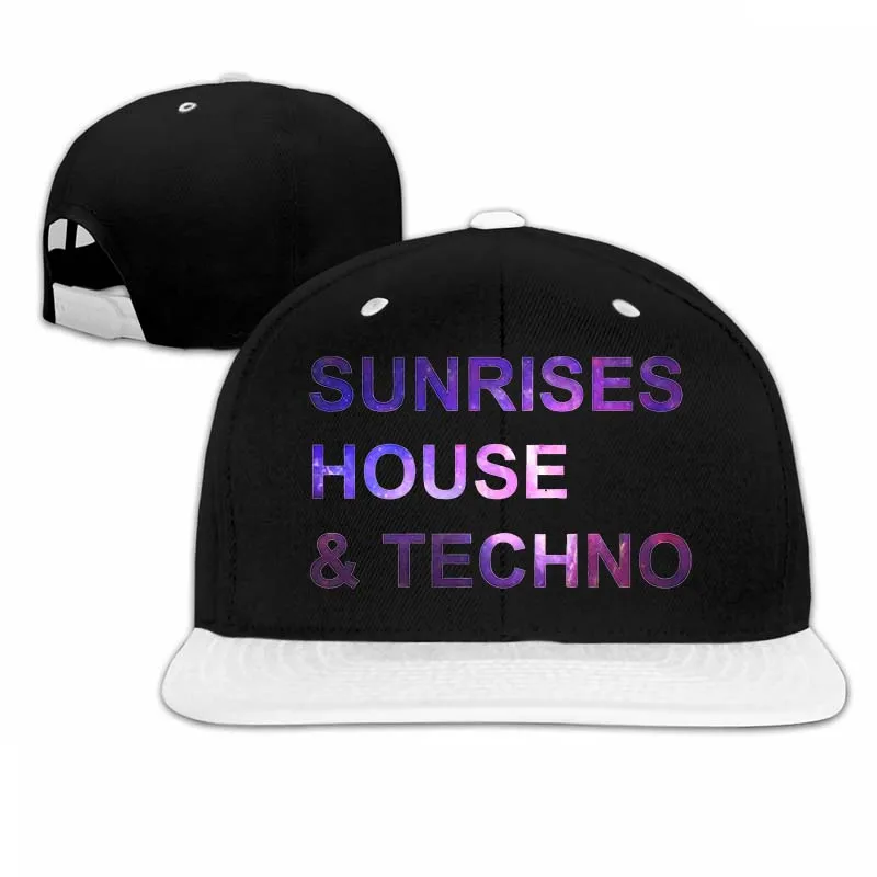 Бейсболка Sunrises House and Techno для мужчин и женщин, бейсболки, модная Регулируемая Кепка - Цвет: 5-White