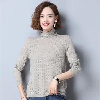

Minimalist Cashmre Pullover Sweater Women Turtle Neck Slim Fit Soft Warm Knitted Top Woman Yellow Pink Gray Pull Bottoming Tops