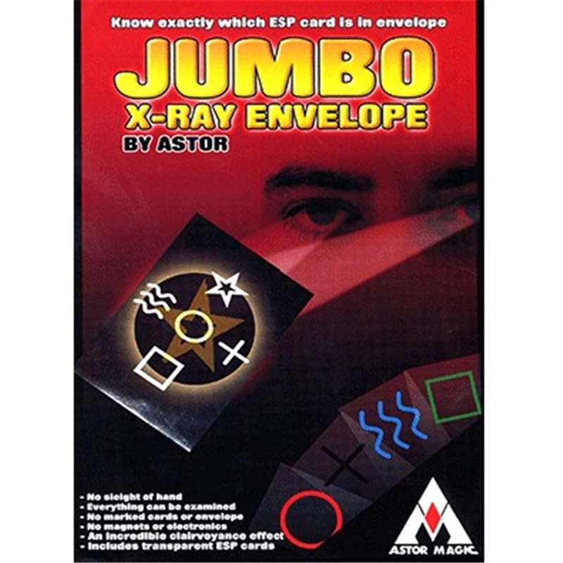 Jumbo X-Ray конверт ментализм магические трюки иллюзии аксессуары для сцены магический реквизит крупным планом комедии