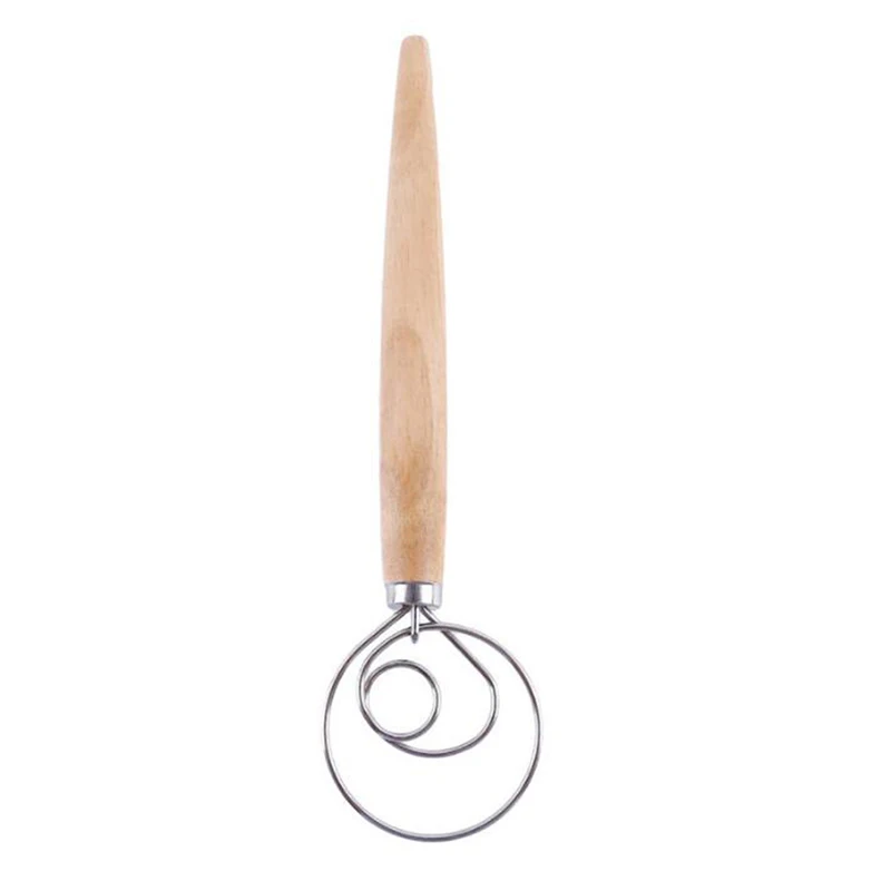 Датский венчик из нержавеющей стали 13 дюймов мука катушка агитатор аксессуары для выпечки Кухонные гаджеты DIY Хлеб набор инструментов для теста для лепки