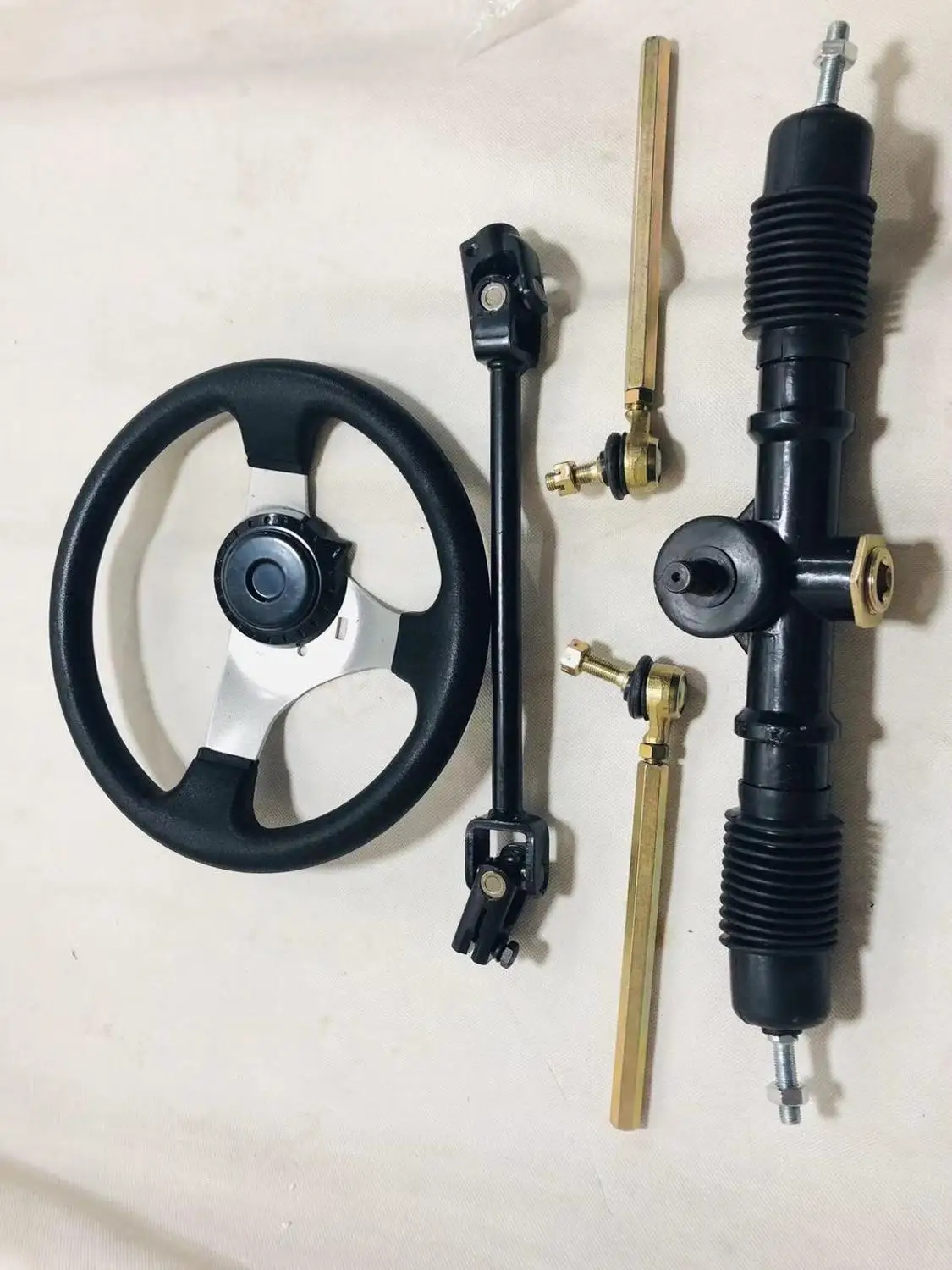 DIY картинг детская коляска ATV UTV рулевая рейка Шестерня U шарнир рулевой тяги с