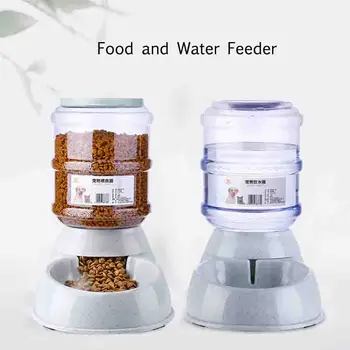 

2020 Pet Automatic Feeder Dog Food Dispenser Cat Drinking Bowl Large Capacity Cat Food Feeding