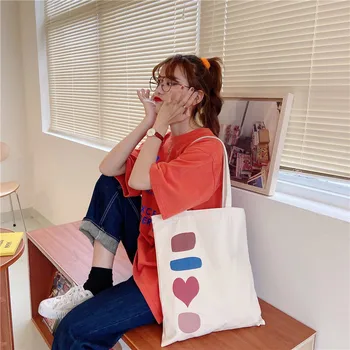 

Women Canvas Shopping Bag Print Cotton Cloth Shoulder Bag Handbag Tote Grocery Shopper Bags