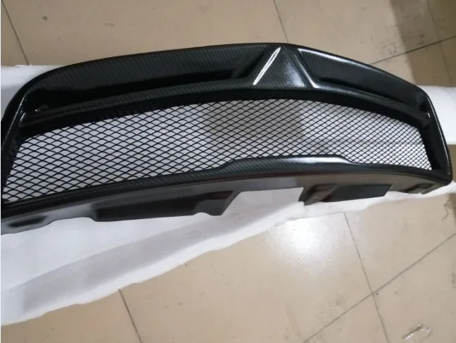 Подходит для 2009-2013 KIA Forte Carbon Fiber Black Car передний бампер сетка решетка Вокруг отделки гоночных Грилей