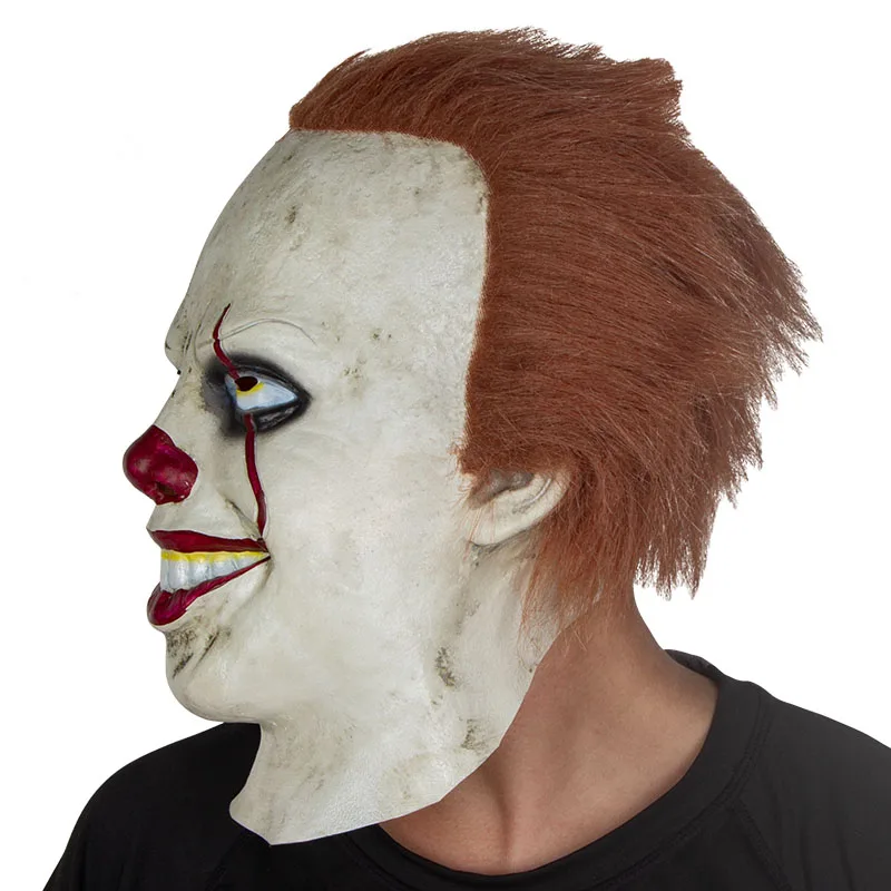 Фильм It Chapter 2 Pennywise Клоун Маска латекс страшные костюмы на Хэллоуин реквизит маска для вечеринки Косплей