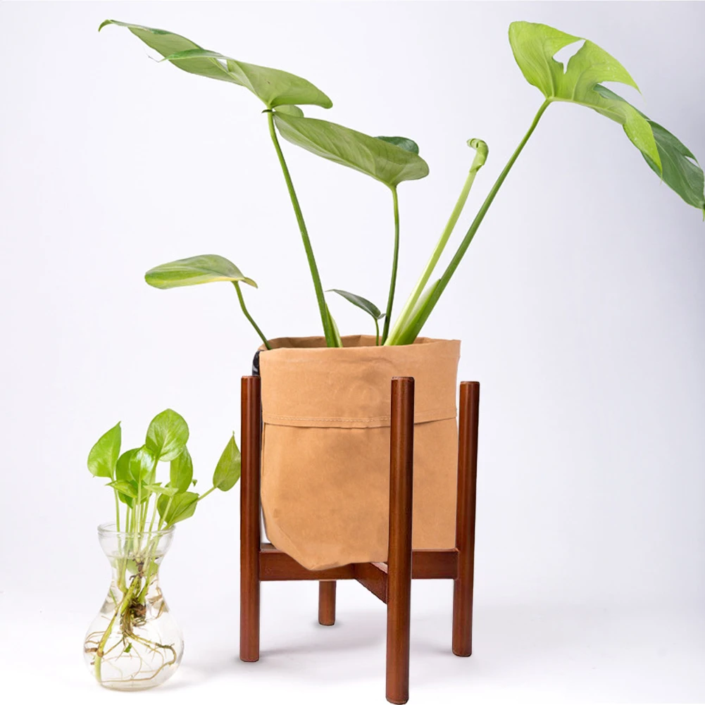 

1PC Retractable Indoor Plant Flower Pot Planter Stand Assembly Wood Holder Wooden Floor Potted Rack For Home Decor Plants Stands