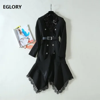 

Top Quality New 2019 Autumn Sexy Party Mermaid Dress Casual Women Hollow Out Embroidery Long Sleeve White Black Dress Above Knee