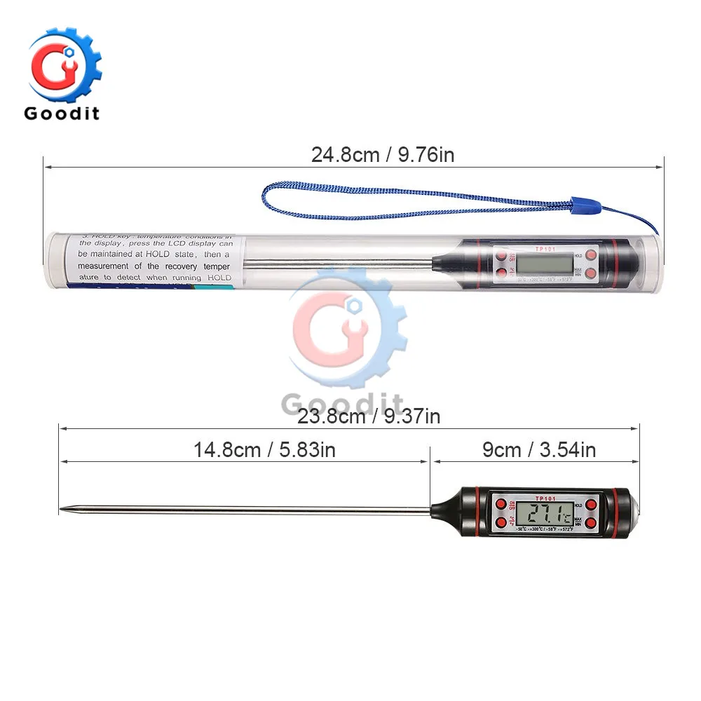 Мини электронный ЖК-цифровой термометр ручка инструменты барбекю, мясная пища зонд Кухня приготовления Метеостанция датчик температуры
