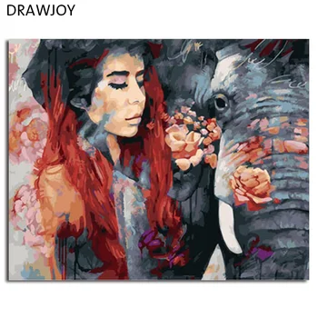 

DIY Framed Wall Paint Pictures DIY Painting By Numbers Of Beauty Lady DIY Canvas Oil Painting Home Decor For Living Room