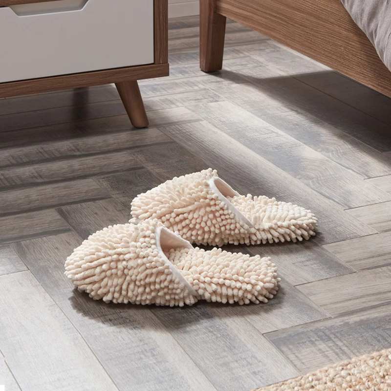 Тапочки без застежки для мужчин и женщин; зимние тапочки унисекс для ванной; тапочки для сухой уборки ног; домашние тапочки; Швабра-туфля