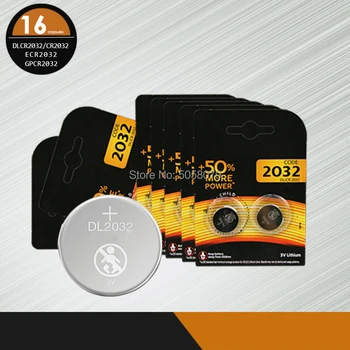 

16pcs brand new battery for DURACELL DLCR2032 CR2032 ECR2032 GPCR2032 3v button cell coin batteries for watch computer