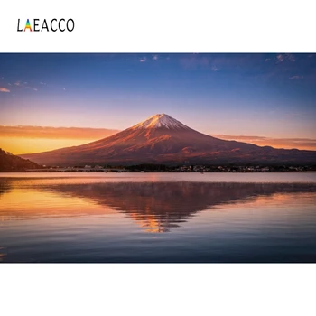 

Laeacco Blue Sky Sunset Glow Hill Sea Landscape Photography Backdrops Photographic Backgrounds Baby Portrait Photophone Props