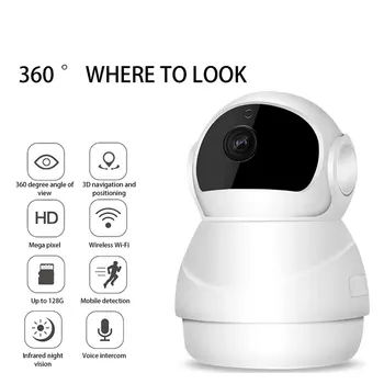 

Wireless HD 1080P IP Camera Wi-Fi IP Pet Dog Kids Monitor Security Camera Two-way Audio Night Vision Security Camera