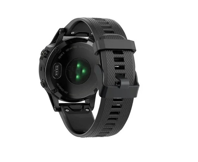 22 мм быстросъемный ремешок для часов Garmin Fenix 5 5plus 6 6 Pro Easyfit силиконовый ремешок на запястье для Garmin Forerunner 935 ремешок - Цвет: Черный