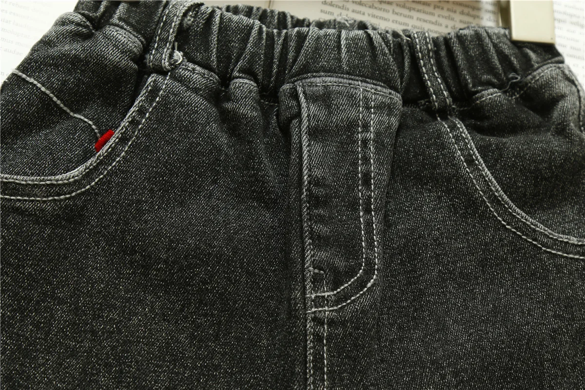 Children Soft And Comfortable Jeans Autumn New Style Crawler Children Washing Embroidered Stretch Denim Trousers