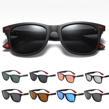 

Fashion Square Men's Sunglasses Popular Men/Women Retro Driving Mirror Rivets Sunglasses Polarized Classic Glasses Темные Очки