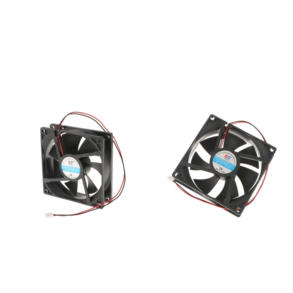 2Pieces 92mm Sleeve Bearing Quiet Desktop PC Case Fan for CPU Coolers and Radiators Computer Cases Fans
