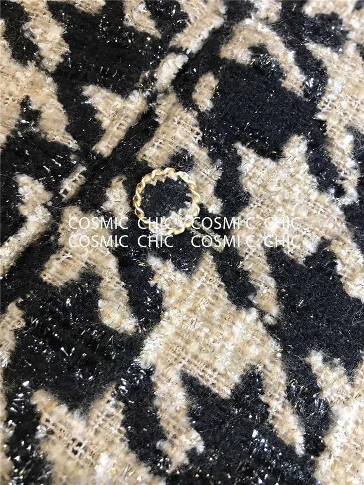 Cosmicchic зимний элегантный офисный костюм в ломаную клетку комплект из двух предметов куртка на одной пуговице высокая талия широкие длинные штаны