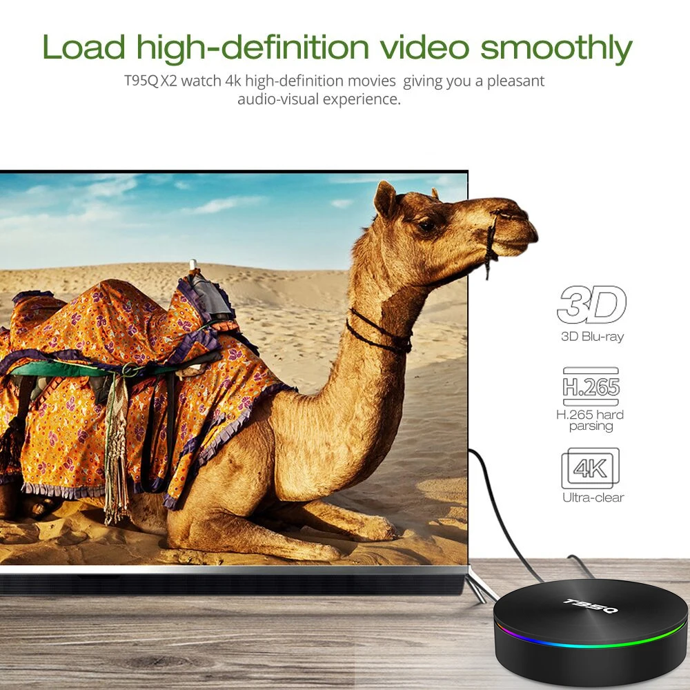 T95Q Android 9,0 ТВ-приставка Amlogic S905X2 4 ГБ 32 ГБ/64 Гб BT4.1 Smart UHD 4K ТВ-приставка H.265 2,4G& 5G двухдиапазонный WiFi медиаплеер