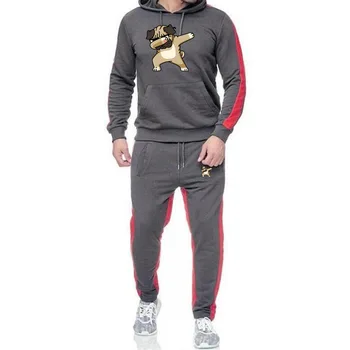 

Tracksuit Men 2 Piece Sets 2020 New Brand Autumn Winter Print Hooded Sweatshirt+pants Pullover Hoodie Sportwear Suit men hoody